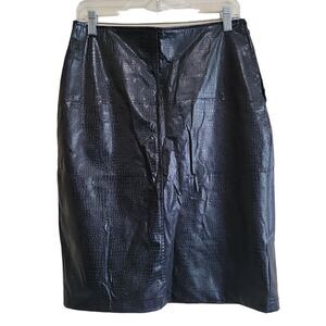 Outbound Collection Black Faux Leather Skirt Sz 5